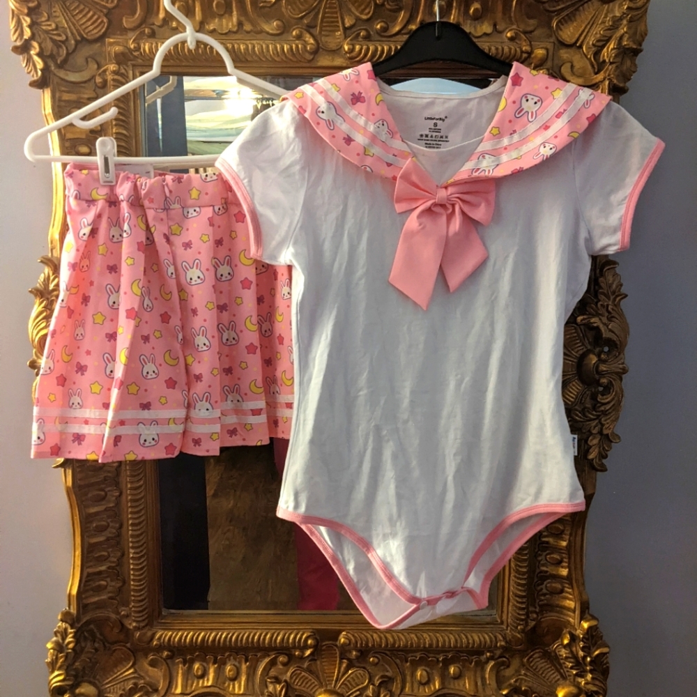 Little for Big skirt and onesie set, Sailor moon, Anime, Academia